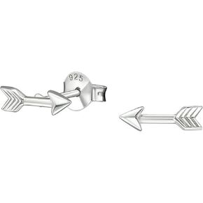 SAE99 Arrow .925 أقراط من الفضة الاسترليني صغيرة جدًا، ثقب متعدد، مسمار غضروف، أقراط أنيقة بسيطة، ثقب الأذن الثانية (خالية من النيكل) in Kuwait