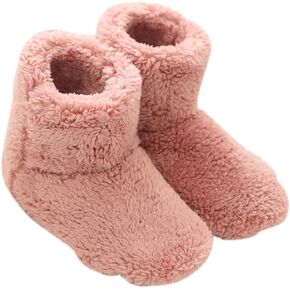 mianshe Women's and Men's Fluffy Bootie Slipper Sock with Memory Foam House Shoes