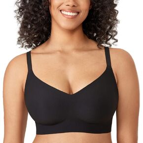 MELIWOO Women's Wireless Bras Comfortable Bralette No Underwire Seamless Bra Invisible Padded Support Smoothing