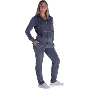 HanWay المرأة القطيفة طقم رياضي محبوك قطعتين ملابس الموضة زمم هودي البلوز و Sweatpants بذلات رياضية مجموعات
