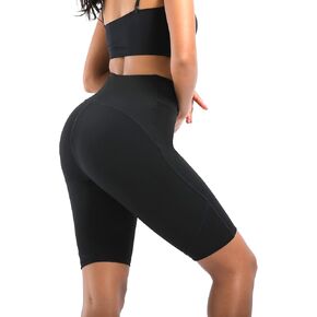 Biker Shorts for Women High Waist,Workout Tummy Control Yoga Spandex Running Gym Tennis Shorts Exercise Leggings for Summer in Kuwait