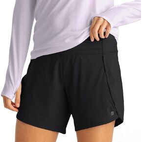 Free Fly Women's Bamboo Lined Breeze Short - 4-Way Performance Stretch Quick Dry Active Shorts with Sun Protection - UPF 50+