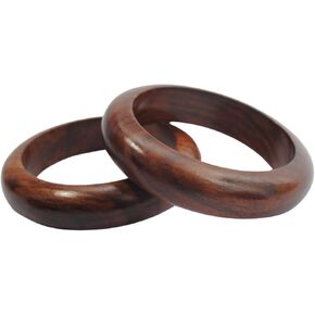 Pure Hands Spunky Tropicalia – Handmade Set Natural Beautiful Grained Sisso Wooden Bangle Bracelets for Women (Medium Hand Size) in Saudi Arabia