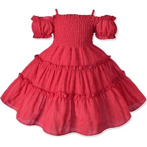 Toddler Off Shoulder Dresses 18 Months - 8 Years Party Princess Dress for Little Girls