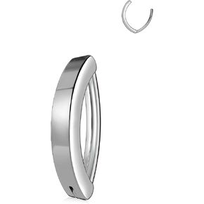 Melighting Titanium Belly Button Rings for Women 14G Belly Rings Clicker G23 Belly Piercing Hoop Reverse Curved Belly Barbell Navel Barbell Body Piercing Jewelry
