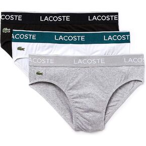 Lacoste Men's Casual Classic 3 Pack Cotton Stretch Briefs in Saudi Arabia