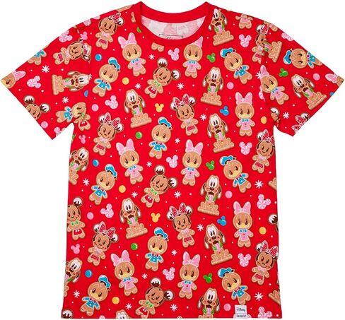 تي شيرت Loungefly DISNEY GINGERBREAD MICKEY AND FRIENDS للجنسين، مقاس صغير in Saudi Arabia