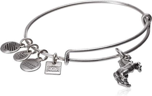 Alex and Ani Unicorn EWB Bangle Bracelet, Rafaelian Silver, Expandable in Saudi Arabia