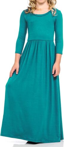 Pastel by Vivienne Honey Vanilla Girls' Fit and Flare Maxi Dress with Easy Removable Label in Kuwait