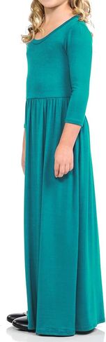 Pastel by Vivienne Honey Vanilla Girls' Fit and Flare Maxi Dress with Easy Removable Label in Kuwait