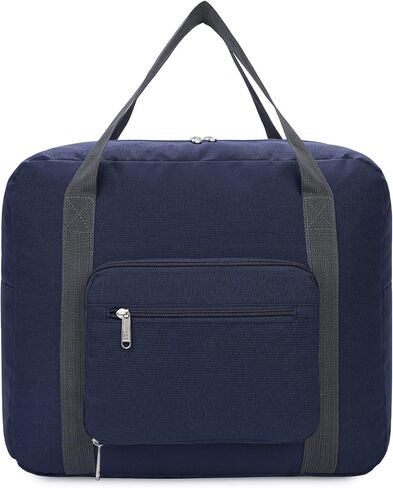 حقيبة الأغراض الشخصية من Allegiant Airlines مقاس 7x15x16 حقيبة سفر قابلة للطي من القماش الخشن لحمل الأمتعة للنساء والرجال (سلسلة سميكة باللون الأسود) in Kuwait