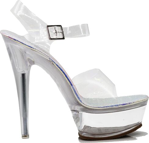 Enzo Romeo Women Clear High Heel Platform Wedge Pump Sandals in Kuwait