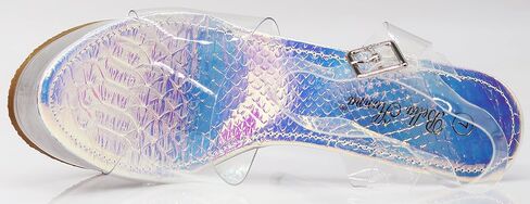 Enzo Romeo Women Clear High Heel Platform Wedge Pump Sandals in Kuwait