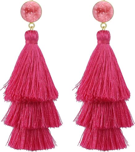 Gacimy Tassel Earrings for Women with 925 Sterling Silver Post in Kuwait