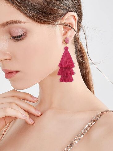 Gacimy Tassel Earrings for Women with 925 Sterling Silver Post in Kuwait