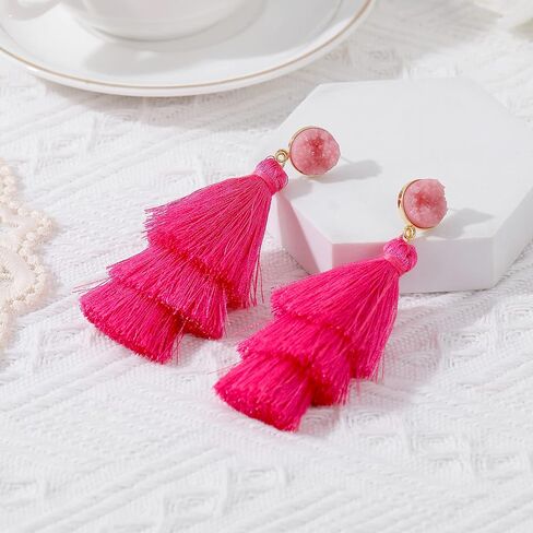 Gacimy Tassel Earrings for Women with 925 Sterling Silver Post in Kuwait