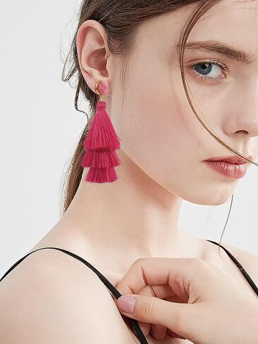 Gacimy Tassel Earrings for Women with 925 Sterling Silver Post in Kuwait