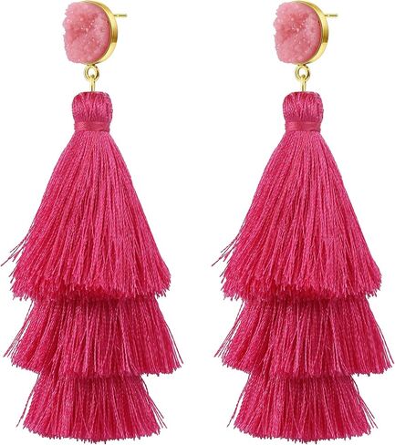 Gacimy Tassel Earrings for Women with 925 Sterling Silver Post in Kuwait