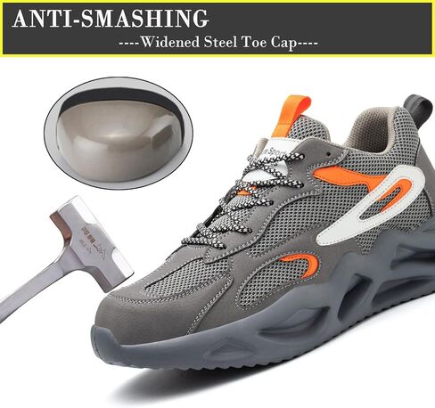 Nutropa Steel Toe Boots for Men, Lightweight Safety Work Shoes, Comfortable Breathable Composite Toe Boots Slip-Resistant Indestructible Shoes in Saudi Arabia