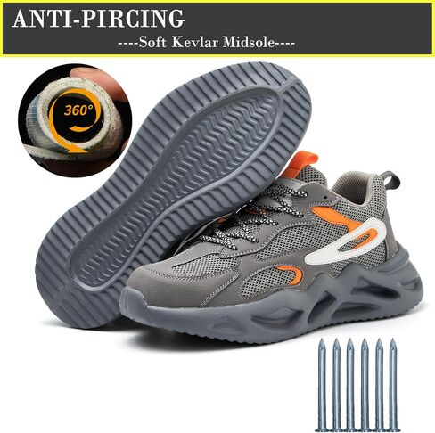 Nutropa Steel Toe Boots for Men, Lightweight Safety Work Shoes, Comfortable Breathable Composite Toe Boots Slip-Resistant Indestructible Shoes in Saudi Arabia