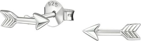 SAE99 Arrow .925 أقراط من الفضة الاسترليني صغيرة جدًا، ثقب متعدد، مسمار غضروف، أقراط أنيقة بسيطة، ثقب الأذن الثانية (خالية من النيكل) in Kuwait