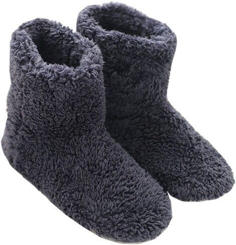 mianshe Women's and Men's Fluffy Bootie Slipper Sock with Memory Foam House Shoes in Kuwait