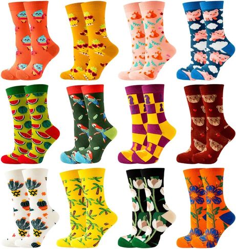 GLCMXMART Fun Socks for Women, Novelty Funny Crazy Cool funky Socks, Food Animal Cute Gifts for Women Girl in Kuwait