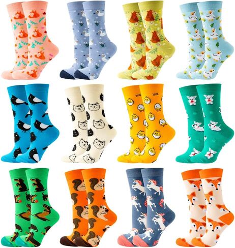 GLCMXMART Fun Socks for Women, Novelty Funny Crazy Cool funky Socks, Food Animal Cute Gifts for Women Girl in Kuwait