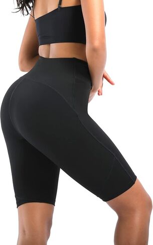 Biker Shorts for Women High Waist,Workout Tummy Control Yoga Spandex Running Gym Tennis Shorts Exercise Leggings for Summer in Kuwait