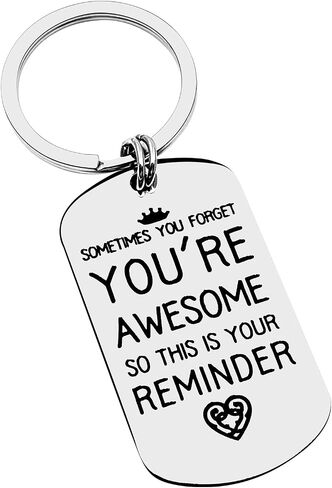 Funny Inspirational Keychain For Women Men, Sometimes You Forget You’re Awesome So This Is Your Reminder Keyring For Coworker Best Friend, Birthday Christmas Gifts Jewelry for BFF Girls Boys Student in Saudi Arabia
