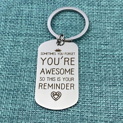 Funny Inspirational Keychain For Women Men, Sometimes You Forget You’re Awesome So This Is Your Reminder Keyring For Coworker Best Friend, Birthday Christmas Gifts Jewelry for BFF Girls Boys Student in Saudi Arabia