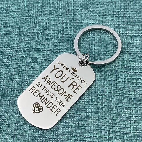 Funny Inspirational Keychain For Women Men, Sometimes You Forget You’re Awesome So This Is Your Reminder Keyring For Coworker Best Friend, Birthday Christmas Gifts Jewelry for BFF Girls Boys Student in Saudi Arabia