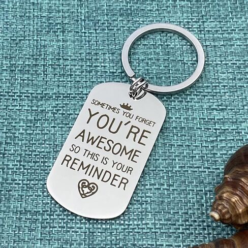 Funny Inspirational Keychain For Women Men, Sometimes You Forget You’re Awesome So This Is Your Reminder Keyring For Coworker Best Friend, Birthday Christmas Gifts Jewelry for BFF Girls Boys Student in Saudi Arabia