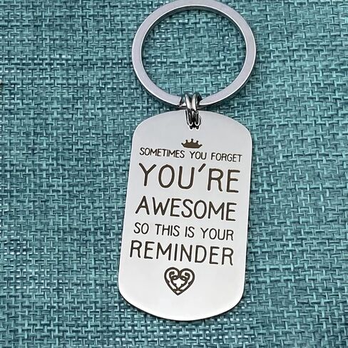 Funny Inspirational Keychain For Women Men, Sometimes You Forget You’re Awesome So This Is Your Reminder Keyring For Coworker Best Friend, Birthday Christmas Gifts Jewelry for BFF Girls Boys Student in Saudi Arabia