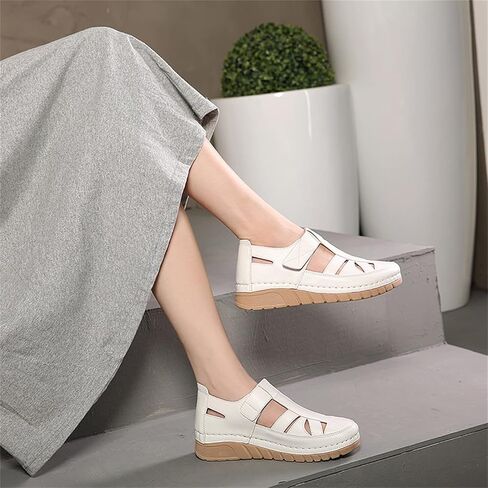 Touchmosees Bohemia Wedge Sandals - Women's Ankle Strap Causal Gladiator Shoes Summer Outdoor Beach Athletic Sandals in Kuwait