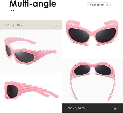 نظارات شمسية من kimorn ملفوفة حول النظارات الشمسية للنساء والرجال سويفت بيضاوية عصرية مستقبلية رياضية ظلال Y2K نظارات شمسية K1422 in Kuwait