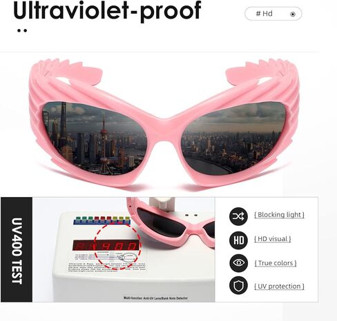 نظارات شمسية من kimorn ملفوفة حول النظارات الشمسية للنساء والرجال سويفت بيضاوية عصرية مستقبلية رياضية ظلال Y2K نظارات شمسية K1422 in Kuwait