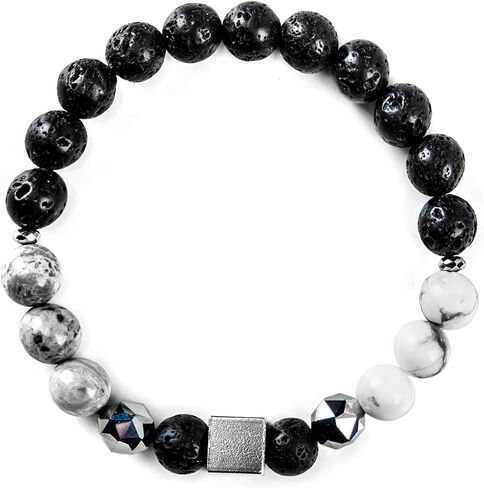 [Udjat] Howlite Bracelet for Women, healing bracelets for women, Lava Rock Bracelet, Hematite Bracelet, Map Jasper Bracelet, Stretch Bracelets For Women, Beauty Bracelet, Copper Bracelet For Men, mens bracelets beads, Happy Mood Bracelet, Feng Shui Bracel in Saudi Arabia