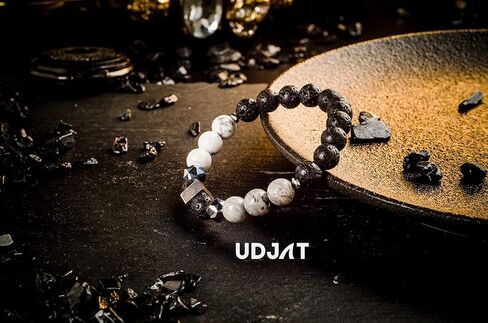 [Udjat] Howlite Bracelet for Women, healing bracelets for women, Lava Rock Bracelet, Hematite Bracelet, Map Jasper Bracelet, Stretch Bracelets For Women, Beauty Bracelet, Copper Bracelet For Men, mens bracelets beads, Happy Mood Bracelet, Feng Shui Bracel in Saudi Arabia