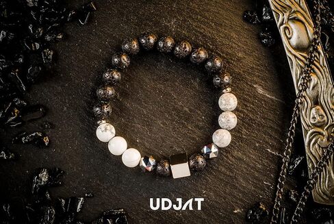 [Udjat] Howlite Bracelet for Women, healing bracelets for women, Lava Rock Bracelet, Hematite Bracelet, Map Jasper Bracelet, Stretch Bracelets For Women, Beauty Bracelet, Copper Bracelet For Men, mens bracelets beads, Happy Mood Bracelet, Feng Shui Bracel in Saudi Arabia
