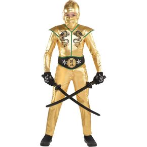amscan Gold Fighter Ninja Costume - Child Large - 12-14, 1 Pc in Saudi Arabia