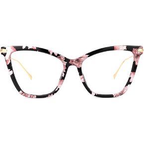 Zeelool Oversized Blue Light Blocking Glasses for Women, Butterfly Glasses Frame Eyeglasses with Clear Lenses Hilary FX0206 in Kuwait