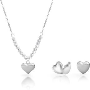 مجموعة قلادة وأقراط على شكل قلب من N9NEMUSES للنساء، قلادة على شكل قلب من الفضة الإسترلينية S925 ومشبك على الأقراط، مجوهرات قلب لطيفة ورائعة للفتيات in Kuwait