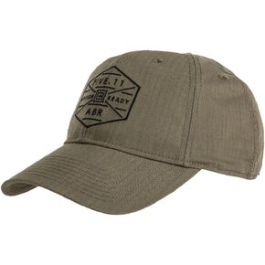 5.11 Tactical Octo Logo 2.0 Cap, Soft Crown & Curved Brim, 6-Panel Construction, Flex-Tac Fabric, Foam Insert, Snapback Closure, One Size, Ranger Green, Style 89195 in Kuwait