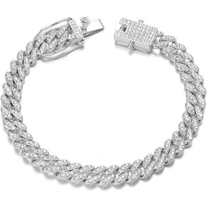 HIPBLING Iced Out Bracelet for Men Cuban Link Watch Bracelets Diamond Miami Cuban Bracelets 13mm 8mm Bracelet Hip Hop Rapper Jewelry Gift for Men in Saudi Arabia