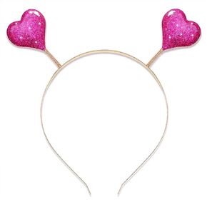 boderier Glitter Heart Headband Valentine’s Day Costume Party Head Bopper Hair Barrette Hair Accessory for Women Girls