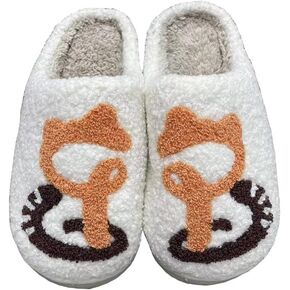 FUHUAQI Women's Men's Cartoon Botanical Pattern Slippers Strawberry Slippers Cherry Mushroom Slippers Cat Slippers Cowboy Boots Slippers Vintage Memory Foam Cloud Slip On Slippers Home Couple Shoes