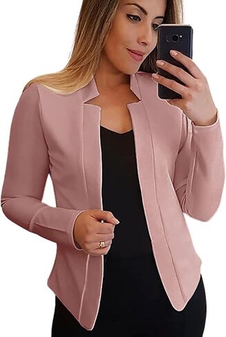 utcoco Womens Casual Business Blazers Open Front Long Sleeve Slim Work Office Blazer Jackets in Kuwait