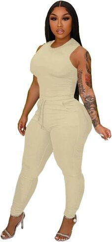 TOPSRANI ملابس نسائية مكونة من قطعتين بدلة رياضية ضيقة بدلة ركض صلبة لراكبي الدراجات النارية وتمارين الصالة الرياضية وأكمام قصيرة أطقم بناطيل in Kuwait