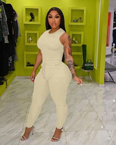 TOPSRANI ملابس نسائية مكونة من قطعتين بدلة رياضية ضيقة بدلة ركض صلبة لراكبي الدراجات النارية وتمارين الصالة الرياضية وأكمام قصيرة أطقم بناطيل in Kuwait